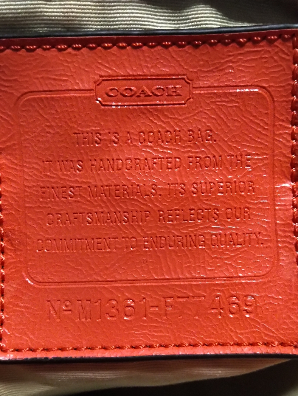 Authentic Coach CC Signature Orange Duffle Bag - Picture 11 of 11